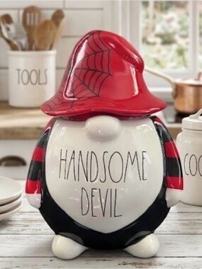 Last One! 🩷 New Rae Dunn Handsome Devil Gnome Cookie Jar